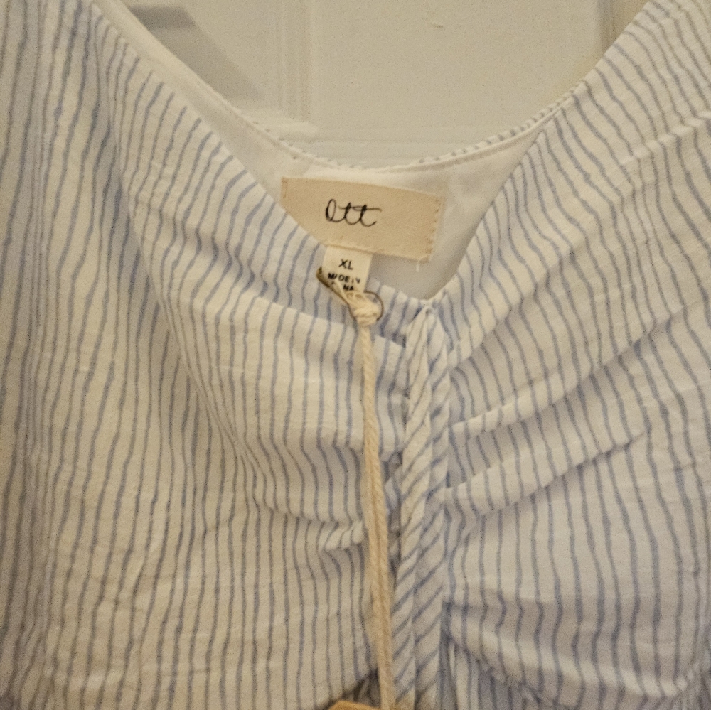 OTT NWT pin striped blouse